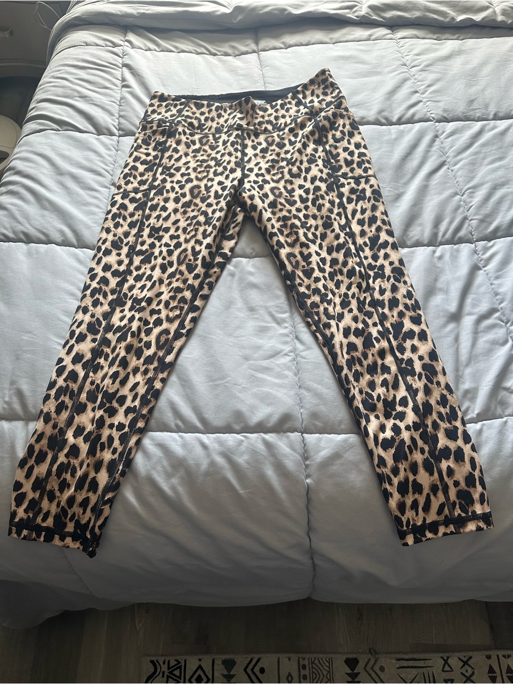 Victoria's Secret Leopard Print Leggings - Beige & Black